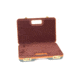 Negrini Luxury Handgun Case, Green/Cognac Leather Trim/Brown Interior, 2023LX-TAC/4841