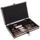 Outers Specialty Universal Gun Cleaning Kit, Black Aluminum, 28 Piece, 8 Brushes, 6 Mops 70083