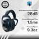 Pro Ears Predator Gold Ear Muffs, 26 dB, Black, GSP300B