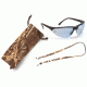 Pyramex Rendezvous Ducks Unlimited Shooting Glasses - Infinity Blue Lens, Black Frame w/ Neoprene Case, Microfiber Cleaning Bag and Camo Breakaway Cords DUSB2860ST3