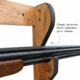 Rush Creek Creations 3 Gun Wall Rack, American Cherry, 38-4040