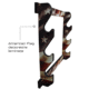 Rush Creek Creations 3 Gun Wall Rack, Americana Flag, 38-4043