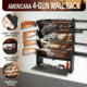 Rush Creek Creations Creations Gun Rack for 4 Guns, Rifles/Shotguns, Black, Medium, 38-8084