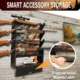 Rush Creek Creations 4 Gun Wall Rack w/Storage, Black, 38-8084