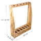 Rush Creek Creations Rustic Wood 6 Gun Storage Rack w/Accessory Compartment, Natural Pine Skip Peel, 37-0037