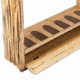 Rush Creek Creations Rustic Wood 6 Gun Storage Rack w/Accessory Compartment, Natural Pine Skip Peel, 37-0037
