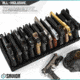 Savior Equipment 12-Slot Pistol Rack, Black, RK-HAND-XTWELVE-BK