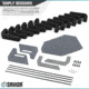 Savior Equipment 12-Slot Pistol Rack, Gray, RK-HAND-XTWELVE-GS