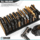 Savior Equipment 12-Slot Pistol Rack, RAL 8000 Tan, RK-HAND-XTWELVE-TN