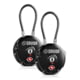 Savior Equipment 3 Digit Cable Lock, 2 Pack, Black, Small, LK-ROUND-BK-DUAL