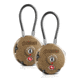Savior Equipment 3 Digit Cable Lock, Pair, Dark FDE, Small, LK-ROUND-TN-DUAL