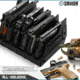 Savior Equipment 6 Slot Pistol Rack, Black, 12.5 x 7 x 9.5, RK-HAND-XSIX-BK