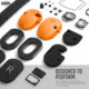 Savior Equipment Apollo Electronic Sound Suppressor, Orange, Collapsed: 5.5 x 5.5 x 4, EM-APOLLO-AN