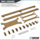 Savior Equipment Horizontal Wall Rack, RAL 8000 Tan, RK-ARC5FG-WM-TN