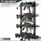 Savior Equipment Horizontal Wall Rack w/10 Hooks, Green, 43.5in H x 22.3in W x 0.75in D, RK-ARC5FG-WM-OG