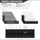 Savior Equipment 8 Slot Pistol Rack, Black, 7in H x 16.5in L x 9.5in D, RK-HAND-X8-BK