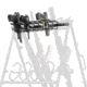 Savior Equipment Pistol Rack Attachment for Shorty Rifle Rack - 8 Slots, Black, Black, 22in x 7in x 3in, RK-SBR9-ACC-8PIS-BK