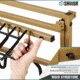 Savior Equipment Pistol Rack Attachment for Shorty Rifle Rack - 8 Slots, Tan, Tan, 22in x 7in x 3in, RK-SBR9-ACC-8PIS-TN