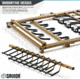Savior Equipment Pistol Rack Attachment for Shorty Rifle Rack - 8 Slots, Tan, Tan, 22in x 7in x 3in, RK-SBR9-ACC-8PIS-TN