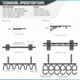 Savior Equipment Rifle Wall Rack, Black, RK-RIF6-WALL-BK