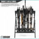Savior Equipment Shorty Rifle Rack, Black, RK-SBR9-ST-BK