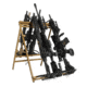 Savior Equipment 9 Slots Shorty Rifle Rack, RAL 8000 Tan, 31in H x 24in W x 37in D, RK-SBR9-ST-TN