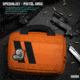 Savior Equipment Specialist Double Pistol Bag, Hi-Viz Orange, HC-DGSPORT-WS-AN