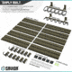 Savior Equipment Wall Rack System 10 Panel Kit w/Attachments, OD Green, 48in x 30.25in x 0.63in, OD Green, 48in x 30.25in x 0.63in, WRS-FULL-R6P12-OG