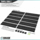 Savior Equipment Wall Rack System 10 Panels, Black, 24x6.25x0.63in, WRS-PAN10-BK