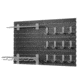 Savior Equipment Wall Rack System w/10 Panels, Black, 24in x 6.25in x0.63in, WRS-PAN10-BK