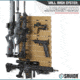 Savior Equipment Wall Rack System 5 Panel Kit w/Attachments, Tan, 24x30.25x0.63in, WRS-HALF-A3P6-TN