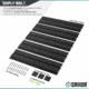 Savior Equipment Wall Rack System 5 Panels, Black, 24x6.25x0.63in, WRS-PAN-HALF-BK