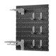 Savior Equipment Wall Rack System w/5 Panels, Black, 24in x 6.25in x0.63in, WRS-PAN-HALF-BK
