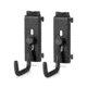 Savior Equipment Wall Rack System Adjustable J-Hook, 2 Pack, Black, 3.5in x 1.3in x 3.5in, WRS-ACC-PS2-BK