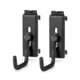 Savior Equipment Wall Rack System Adjustable J-Hook, 2 Pack, Black, 3.5in x 1.3in x 3.5in, WRS-ACC-PS2-BK