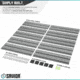 Savior Equipment Wall Rack System w/10 Panels, Gray, 24in x 6.25in x0.63in, Gray, 24in x 6.25in x0.63in, WRS-PAN10-GS