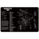 Slip 2000 Gun Cleaning Mat,11x17x1/8in,Beretta 92 MAT-92
