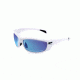 Smith &amp; Wesson Whitehawk Full Frame Shooting Glasses, Gloss White/Blue Mirror, 110173