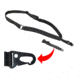 Sniper Single 1 Point Paracord Tactical Sling for Rifle, Shotgun with QD Quick Release Hooks for Sling Adapter, Black 1PPS-B