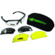 SSP Eyewear Chelan AST Shooting Glasses Kit, Black Frame, Amber, Clear And Smoked Anti-Fog Lenses 011711954964