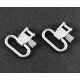 Uncle Mike's QD Super Swivel w/Tri-Lock, SS BL Nickel, 1 1/4in, Clam, 10933