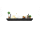 Tactical Walls 1242 Top Locking Shelf w/ Rope Trim, Black, 1242TLBKRSMN52