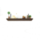 Tactical Walls 1242 Top Locking Shelf w/ Rope Trim, Dutch Walnut, 1242TLDWRSMN52