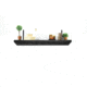 Tactical Walls 1242 Top Locking Shelf w/ Standard Trim, Black, 1242TLBKN52