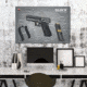 TekMat 17in Printed Gun Cleaning Mat Glock Cut Away Gun Cleaning Mat, Black, TEK-17-GLOCK-CA