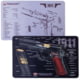 TekMat 1911 Grey-1911 Cutaway DblSide Gun Cleaning Mat, Grey, TEK-17-1911-CA-DBL