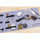 TekMat 21-Piece Universal Handgun Cleaning Kit with Integrated TekMat Cleaning Mat, Grey, 12 x 24, TEKRTKHGU01