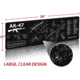 TekMat 36in Printed Gun Cleaning Mat AK-47, Black, TEK-36-AK47