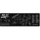 TekMat 36in Printed Gun Cleaning Mat AK-47, Black, TEK-36-AK47