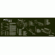 TekMat AR-15 Gun Cleaning Mat,12x36in,Olive Drab 36-AR15-OD
